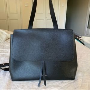 Mansur Gavriel Lady Bag in Black Saffiano leather